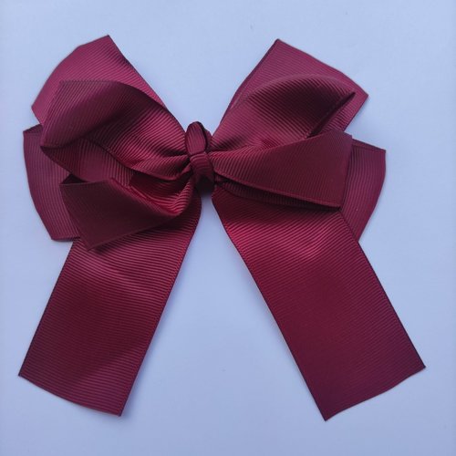 Noeud ruban gros grain bordeaux 12*8cm