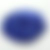 Fleur satin chiffonnée  bleu 80mm