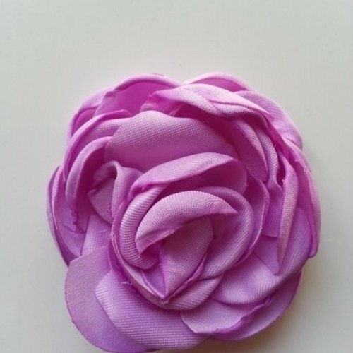 Fleur en satin de soie 50mm mauve