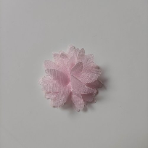 Fleur en mousseline 40mm rose pale