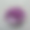 Fleur en tissu brillant 80mm argent et mauve
