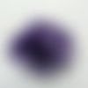 Fleur en tissu brillant 80mm argent et violet