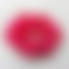 Fleur en tissu centre perle 60 mm rose fuchsia
