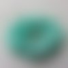 Fleur en tissu centre perle 60 mm verte
