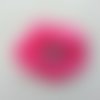 Fleur en tissu mousseline 50mm rose fuchsia