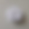Fleur en tissu centre perle et strass 55mm blanc