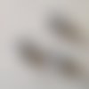 Lot de 3 fleurs en papier de couleur gris 2, 5cm sur tige