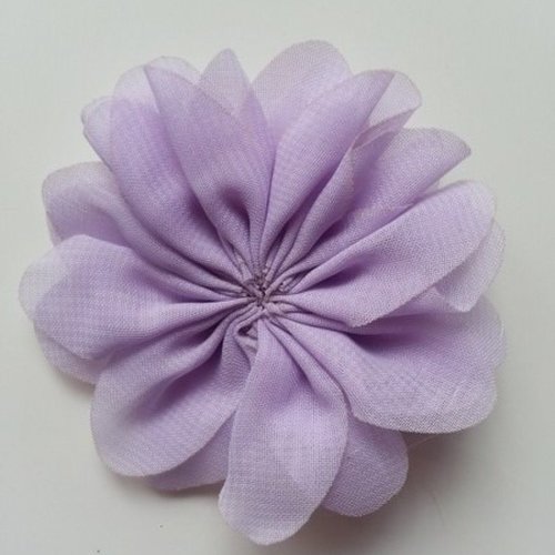 Fleur mousseline mauve   70mm