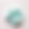 Fleur mousseline vert eau   70mm