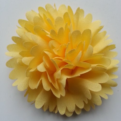 Fleur mousseline 90mm jaune