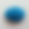 Fleur en ruban de satin bleu turquoise  50mm