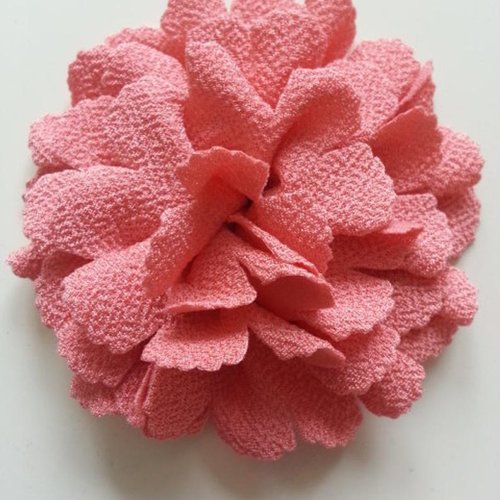 Fleur en tissu  10 à 11cm saumon