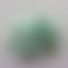 Fleur  à pois doré    vert pastel 80mm