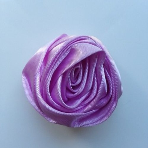 Fleur en satin mauve 50mm