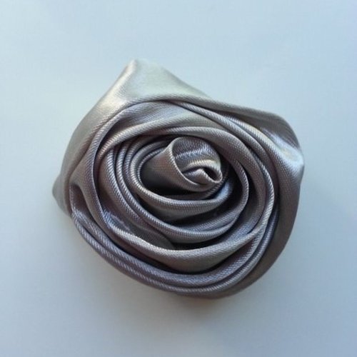 Fleur en satin gris 50mm