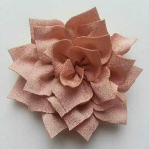 Fleur en tissu beige 70mm