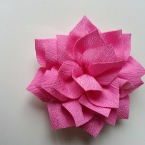 Fleur en tissu rose 70mm