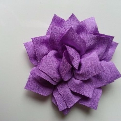 Fleur en tissu violet 70mm