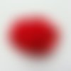 Rosette  fleur  satin et tulle rouge   50mm