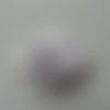 Rosette  fleur  satin et tulle blanc  50mm