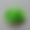 Rosette  fleur  satin et tulle vert  50mm