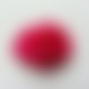 Rosette  fleur  satin et tulle rose fuchsia    50mm