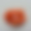 Applique en tulle strass, et perle 55mm orange