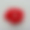 Applique en tulle strass, et perle 55mm rouge