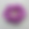 Fleur satin de soie centre perle 55mm mauve