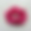 Fleur satin de soie centre perle 55mm rose fuchsia