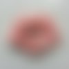 Fleur satin de soie centre perle 55mm peche