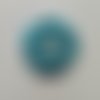 Fleur satin de soie centre perle 55mm vert turquoise