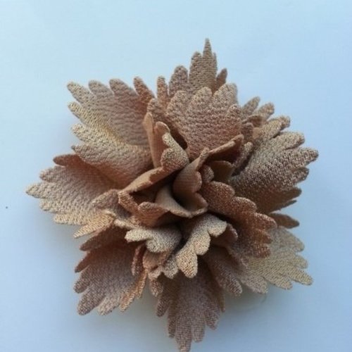 Fleur en tissu beige  80mm