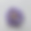 Fleur tissu trio de perle et strass 50mm mauve