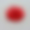 Fleur double  voile  et demi perle fraise 45mm rouge