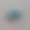 Fleur double  voile   et demi perle fraise 45mm bleu