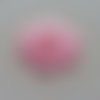 Fleur double  voile   et demi perle fraise 45mm rose
