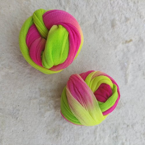 N001023 collant nylon triple couleur pour la création de fleurs, papillons, raquettes dragées