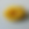 Tête de fleur satin plate 50mm jaune
