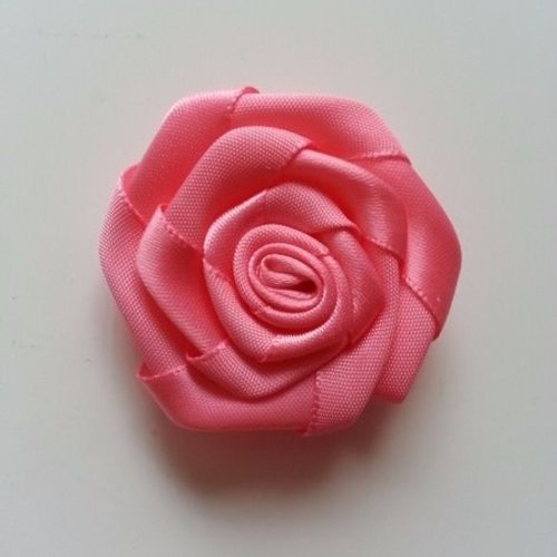 Tête de fleur satin plate 50mm saumon