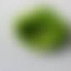 Tête de fleur satin plate 50mm vert