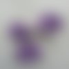 Lot de 3 roses en papier rouge mauve sur tige 40mm