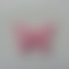 Double papillon en dentelle  rose 50mm