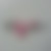 Applique  en dentelle aux fleurs rose 17*4,5cm