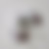 Lot de 3 fleurs artificielles en tissu et pistils blanc