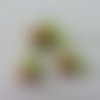 Lot de 3 roses et feuilles en tissu doré, or   sur tige