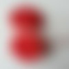 Lot de 2 fleurs  en tissu rouge 55mm sur tige
