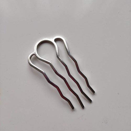 Peigne doré en métal à décorer 35*60mm argent