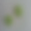 Lot de 2 fleurs en dentelle   30mm vert