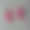 Lot de 2 fleurs en dentelle   30mm rose